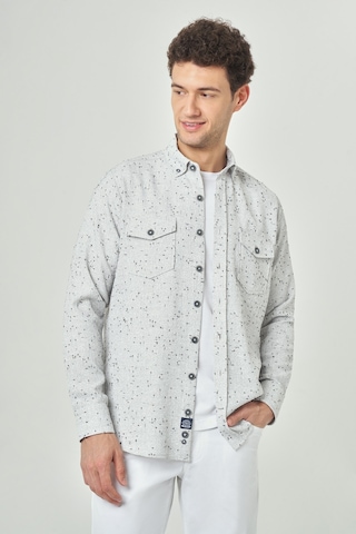 Bisse Erkek Regular Fit Paşa Yaka Uzun Kollu Spor Gömlek Laci Gm23y231073 D39 Lacivert