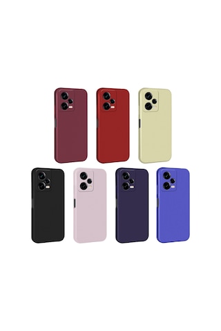 Noktaks - Xiaomi Uyumlu Xiaomi Redmi Note 12 Pro 5g - Kılıf Mat Soft Premier Silikon Kapak - Siyah T26476 Siyah