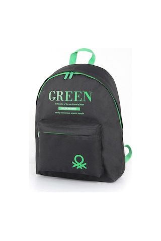 United Colors of Benetton Siyah-yeşil Unisex Okul Çantası 03805