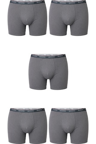5 Li Paket Erkek Büyük Beden Rahat Kalıp Redzone Likralı Bambu Boxer Gri
