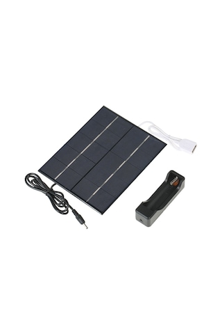 Moveevo 5v 3.5w Çok Kristal Silikon Güneş Paneli - Dış Mekan İçin Cep Telefonu Ve 18650 Pil Şarj Cihazı
