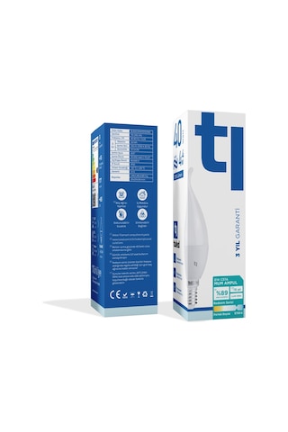 Redeem C37A E14 Mum Ampul, Titreşimsiz, Göz Konforu, 518 Lümen, Parlak Beyaz, 5700 Kelvin