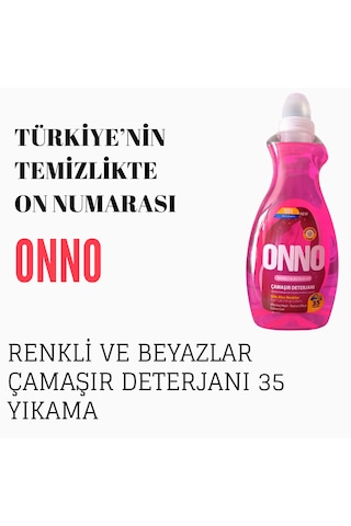 Onno Çamaşır Deterjanı 4 Adet X 35 Yıkama 2 Adet Renkli Ve Siyahlar + 2 Adet Renkli Ve Beyazlar 4'lü Set