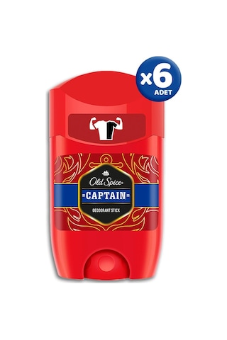 Old Spice Captain Erkek Stick Deodorant 6 x 50 ML Old Spice Captain Erkek Stick Deodorant 6 x 50 ML
