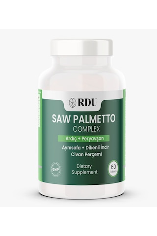 Rdu Saw Palmetto Complex Ardıç Civanperçemi Peryavşan Bitkisel Gıda Takviyesi 60 Tablet