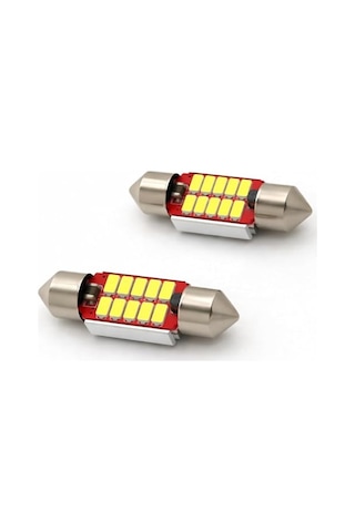 31mm Sofit Led Ampul, Beyaz, 12v, Canbus Hatasız, Ultra Parlak, Tavan Ve Plaka Aydınlatması, 2'li Set