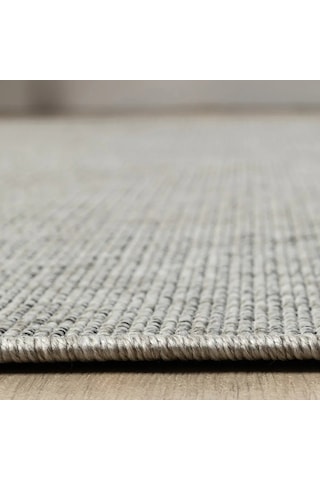 Gri Dokuma Görünümlü Modern Halı - L662grbo