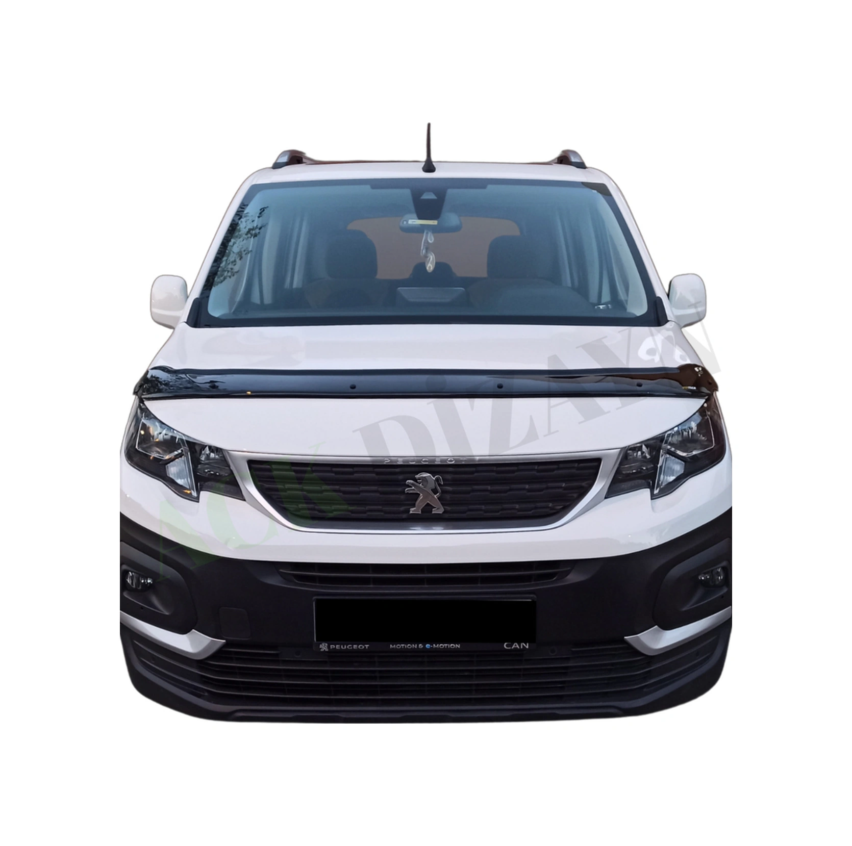 Peugeot Rifter 2018+ /citroen Berlingo 2019+ Araca Özel Kaput Rüzgarlığı A+ Pianoblack 4mm Kalın
