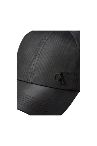 Calvin Klein Monogram Embroıdery Moıre Cap-14786 Siyah