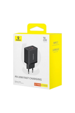 Baseus Cube 20w Adaptör-siyah