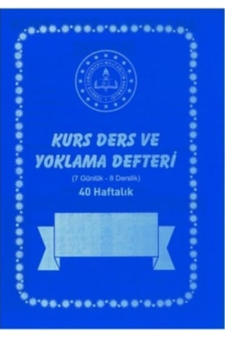 Kurs Ders Ve Yoklama Defteri 40 Haftalık 10 Adet Pp Kap. Lacivert