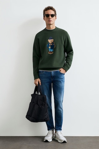 Lufian Mıles Erkek Sweatshirt Yeşil Yeşil 112030201100600