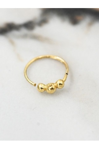 Tükkan Accessories Gold Üç Top Detay Hızma 925 Ayar Gümüş Hızma-hızma48 Gümüş