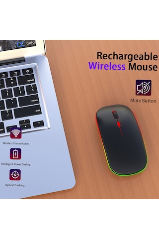 Springsun M40 Kablosuz Sessiz Ergonomik Fare - 3 Dpı Ayarı, 10m Menzil, Şarj Edilebilir M40