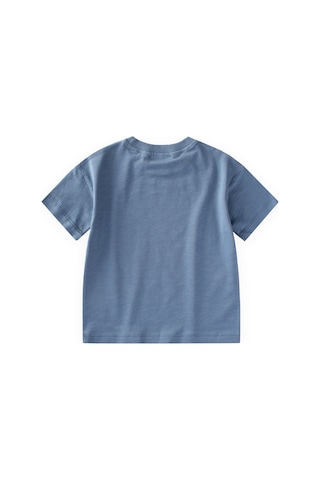 Cigit Slogan Baskılı T-shirt 2-10 Yaş İndigo