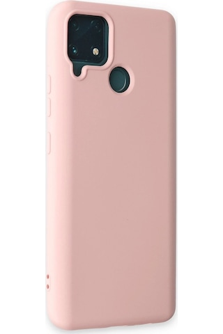 Cosmotex Newface Realme C15 Kılıf Nano İçi Kadife Silikon - Pudra