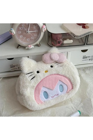 Anime Tarzı Sevimli Kırtasiye Saklama Çantası, Öğrenci Kalem Çantası, Sevimli Kedi Ve Köpek Kırtasiye Saklama Çantası, Öğrenci Kalem Çantası