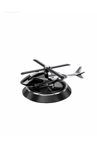 Güneş Enerjili Helikopter Araba Kokusu-kokusu  Araba Süsü Gümüş Siyah