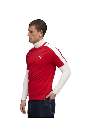 Puma T7 Erkek Kırmızı Günlük Stil T-shirt 62959211 Kırmızı