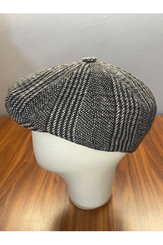 Hamze Peaky Blinders Vintage Model Ekoseli Kışlık Kasket Şapka Kahverengi