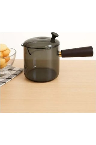 550 Ml Akasya Cam Cezve Açık Gri