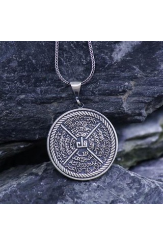 Ihlas,Felak,Nas,Kafirun Sureli 60 Cm 925 Gümüş Kolye