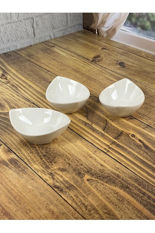 Hometarz 3'lü Seramik Çerezlik Sosluk Kahvaltılık Set