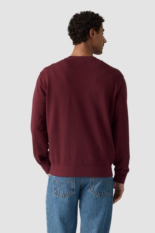 Levi's Orijinal Hm Crew Tawny Port French Terry %100 Pamuk Mor Erkek Sweatshirt-24598