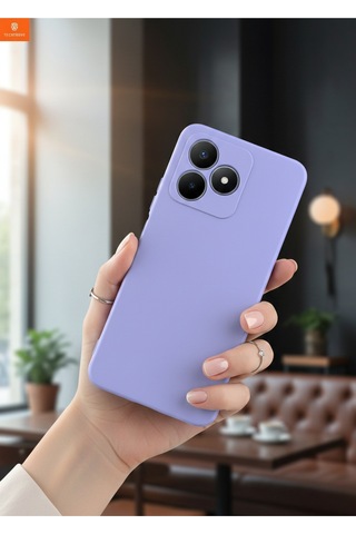 Realme C53 Uyumlu İçi Kadife Kamera Korumalı Renkli Silikon Kılıf
