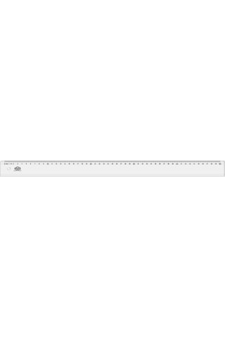 Hatas 0170 Geniş Plastik Büro Tipi Şeffaf Cetvel 50 CM