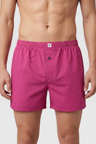 Cacharel Poplin Erkek Boxer 1113/kareli Fuşya
