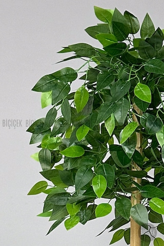 Biçiçek Yapay Benjamin Ağacı 140cm Spiral Saksıda Leylek Model