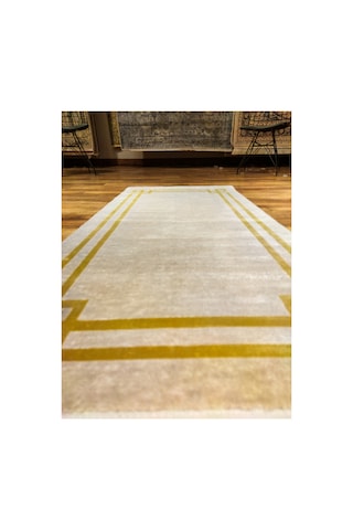 Monet Mt19a Gri-gold Halı Altın