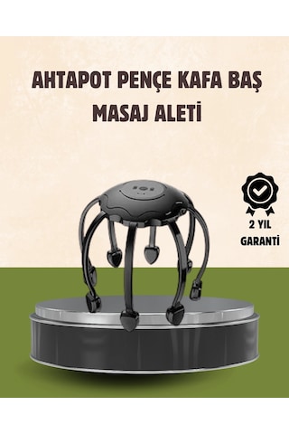 Kafa Masaj Cihazı 8 Motorlu 360 Derece Tam Kapsamlı Rahatlatıcı Masaj