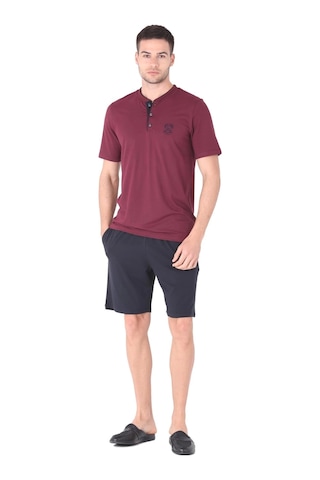 D's Damat 224007 Erkek 5'li Eşofman Pijama Takım Seti Bordo