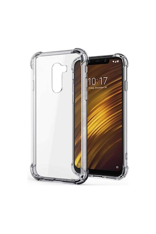 Xiaomi Pocophone F1 Kapak Silikon Antishock Köşe Korumalı Airbag Şeffaf Kılıf