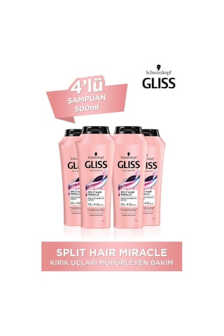Gliss Split Hair Miracle Şampuan 500 Ml x 4 Adet