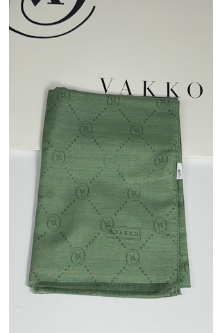 Pamuk İpek Şal - 68 X 200 - 6356 Yeşil