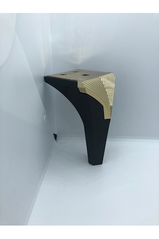 PLASTİK,VENEDİK 15 CM SİYAH-GOLD KOLTUK,BAZA,MOBİLYA AYAĞI (4 ADT