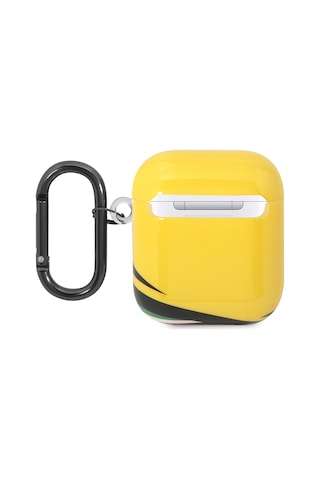 Airpods Uyumlu Kılıf Ferrari Lisanslı Iml Baskılı Klasik Logolu Kılıf Sarı