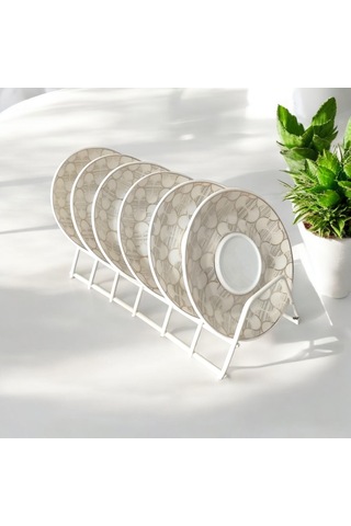 Fincan Düzenleyici -fincan Tabağı Organizeri 6 Bölmeli Fincan Tab