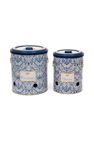 Azulejos Desenli Patates Ve Soğanlık 2 Li Set