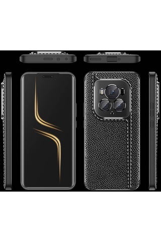 Prolysus Honor Magic6 Pro Kılıf Deri Desenli En Kaliteli Silikon Kılıf