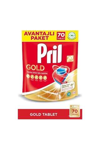 Pril Gold Bulaşık Makinesi Deterjanı 4 x 70 Tablet