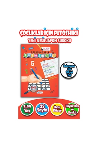 Çocuklar İçin Zeka Geliştiren & Dikkat Güçlendiren Futoshiki Orta Seviye - Yeni Nesil Japon Sudoku 7/99 Yaş