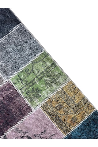 Patchwork2 Desenli Şönil Dokuma Taban Dekoratif Halı Kilim Yolluk Dijital Baskı Halı Yıkanabilir