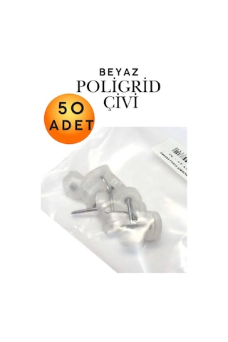 50 Adet Beyaz Çivili Poligrit Mobilya Masa Sandalye Ayak Koruyucu Plastik Pabuç Zemin Parke Çizilmeyi Önleyici Gürültü Engelleyici Tampon Pabuç Seti Ev Ofis Ahşap Mobilya Ayak Tapası Pimi Keçesi Beyaz Beyaz