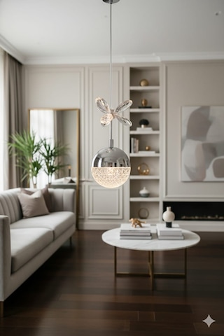 Bohem Aydınlatma Tek Top 3 Renk Modern Led Avize Beyaz/sarı/günışığı Gümüş