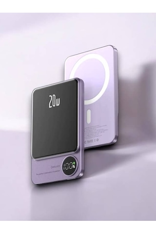 Geniş Uyumluluklu 10.000 Mah Magsafe Kablosuz Hızlı Şarj Powerbank Çok Renkli