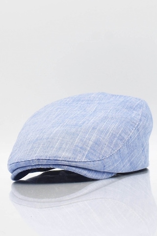 Külah Erkek Düz Pamuklu Mavi Flat Cap Kasket Mavi-Standart